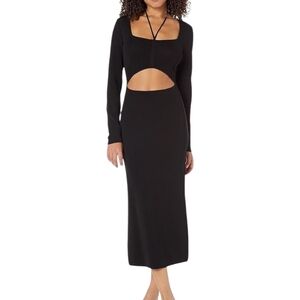 The Drop Elegant Black Maxi Dress With Cut Out Mid NWT X Small